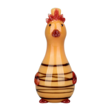 A Fowl Most Friendly Glass Hand Pipe | 4.5" | Colors Vary