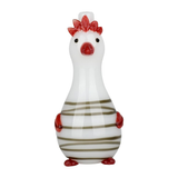 A Fowl Most Friendly Glass Hand Pipe | 4.5" | Colors Vary