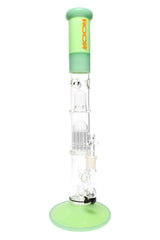 ROOR 18" Tech Stemless Multicolor Straight Tube Bong – Multi Percs – 5mm