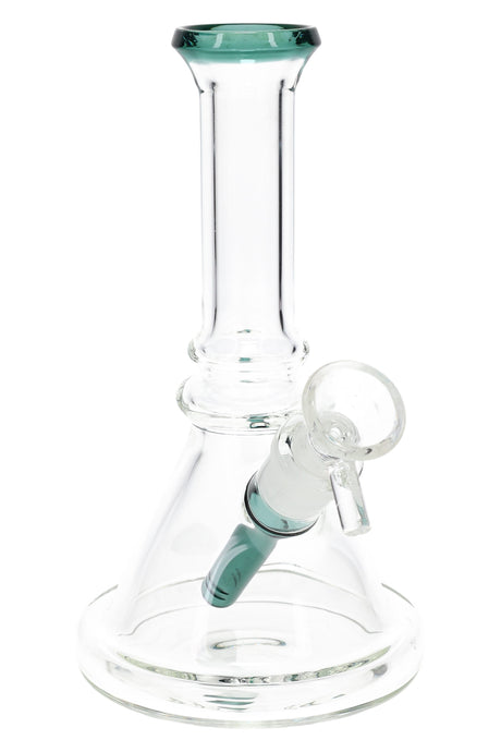 Stemless Glass Beaker Bong “Pocket Pour” – 14.5 mm – 7½″