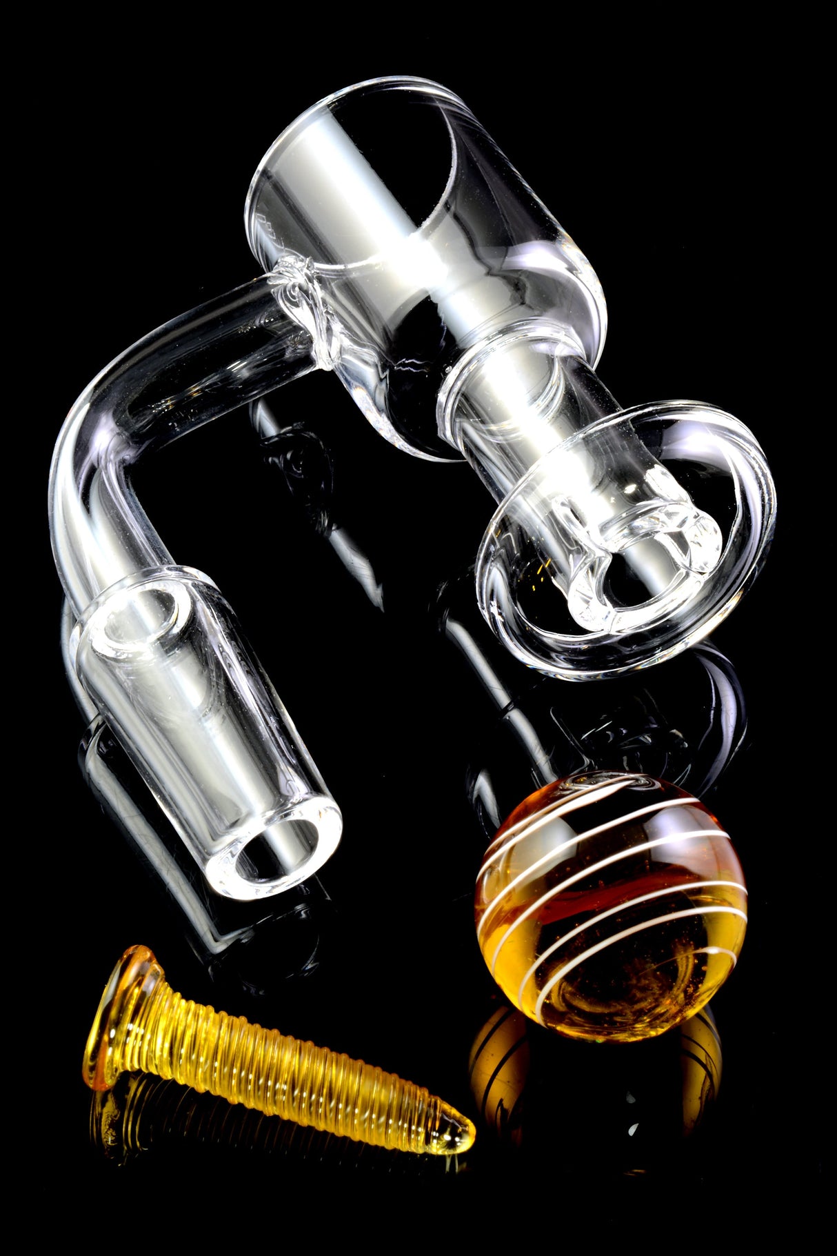 Quartz Male Terp Slurper Banger “Screw Set” – 2 mm – Marble & Pillar