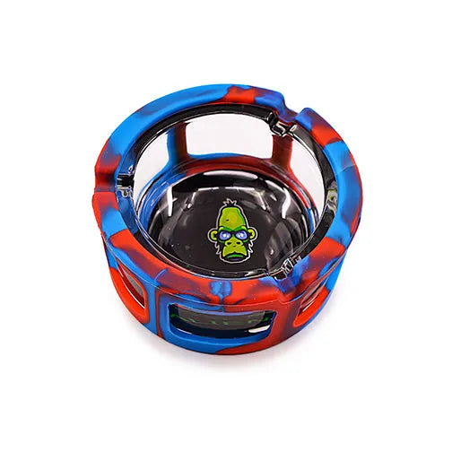 Glass Ashtray With Silicone Sleeve From Space King