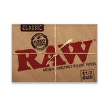 RAW Classic 1 1/2 Size Natural Unrefined Rolling Papers Front View