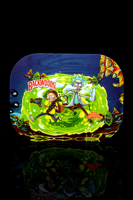 Small Art Metal Rolling Tray with Magnetic Lid – 7″ × 5½″ – Select Design