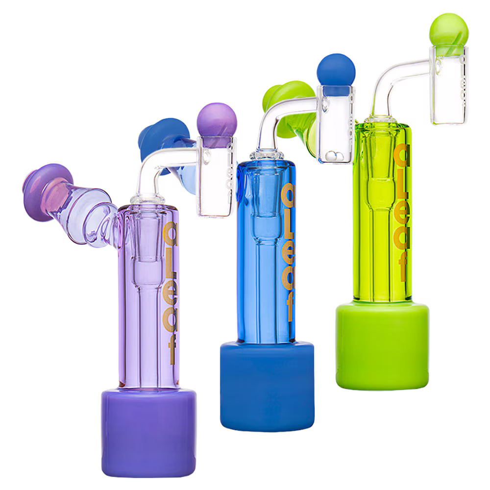 aLeaf The Standing Bubbs Glass Dab Rig Set | 7" | 14mm F | Colors Vary