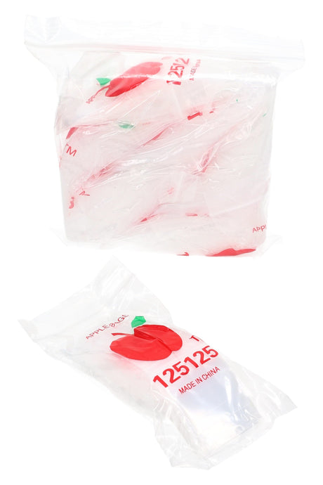 Apple Bags Mini Zip Baggies – Various Sizes – 1000 Pack