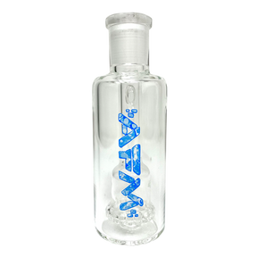 AFM 4" Bubbles UFO Perc Glass Ash Catcher with 14mm Female Joint and Blue Accents - Front View
