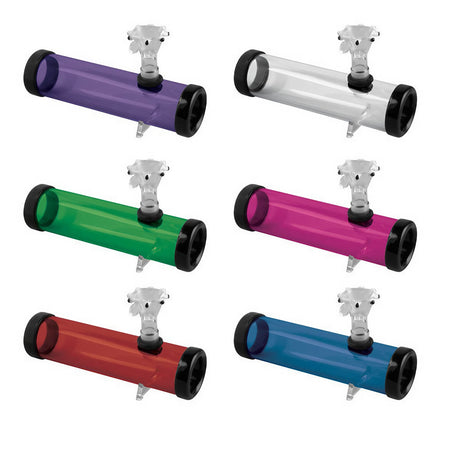 Colorful Acrylic Steamroller Pipes - The Didgeridoo with 90 Degree Joint for Dry Herbs, Various Colors