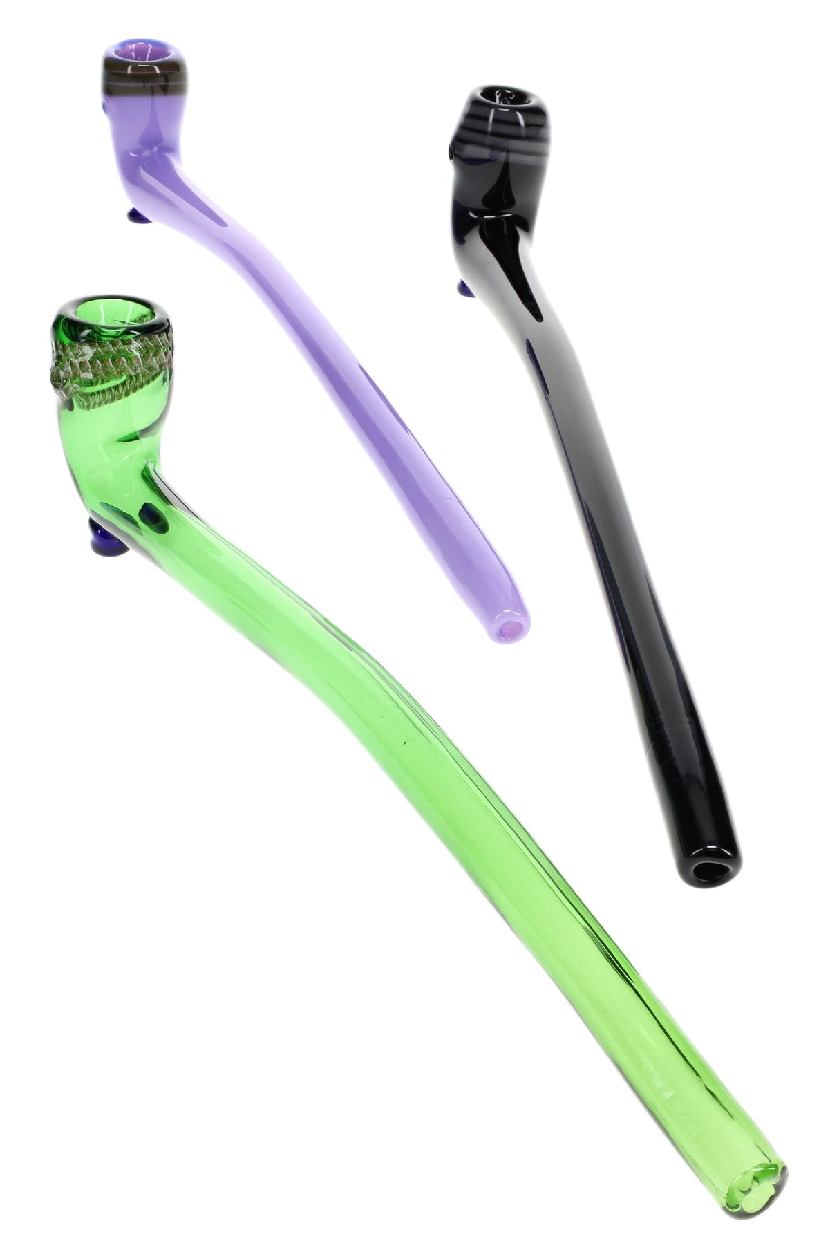 11″ Striped Bowl Glass Sherlock Pipe – Marble Feet