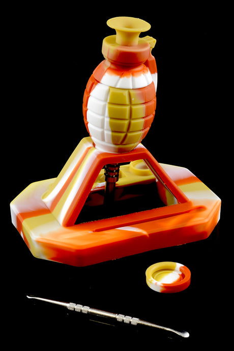 Silicone Grenade Dab Straw Kit “Pin Puller” – 6½″