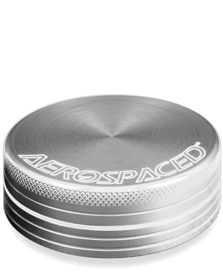 Aerospaced 2 Piece Aluminum Grinder in Silver, Compact Design for Dry Herbs