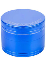 Aerospaced 4-Piece Aluminum Grinder in Blue, Medium Size, Front View, for Dry Herbs