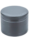 Aerospaced 4-Piece Aluminum Grinder in Gun Metal Black, front view, portable and durable design
