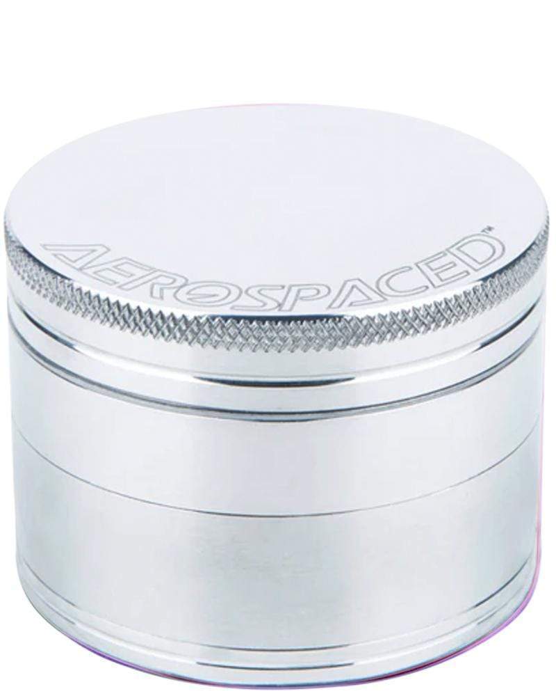 Aerospaced 4-Piece Aluminum Grinder in Silver, Compact Design, 2.5" Size - Front View