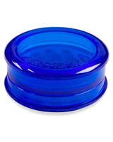 Aerospaced Acrylic 3-Piece Grinder in Blue, Portable Design for Dry Herbs - Angled View
