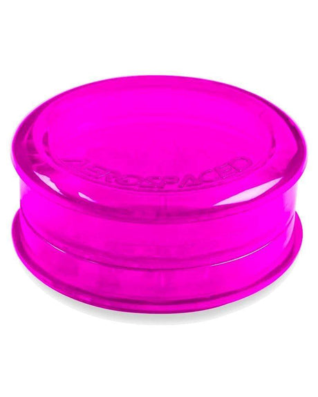 Aerospaced Acrylic 3-Piece Grinder in vibrant pink, portable design, perfect for dry herbs