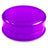 Aerospaced Acrylic 3-Piece Grinder in Purple, Compact Design for Dry Herbs, Side View