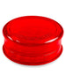 Aerospaced Acrylic 3-Piece Grinder in vibrant red, compact and portable design, ideal for dry herbs.