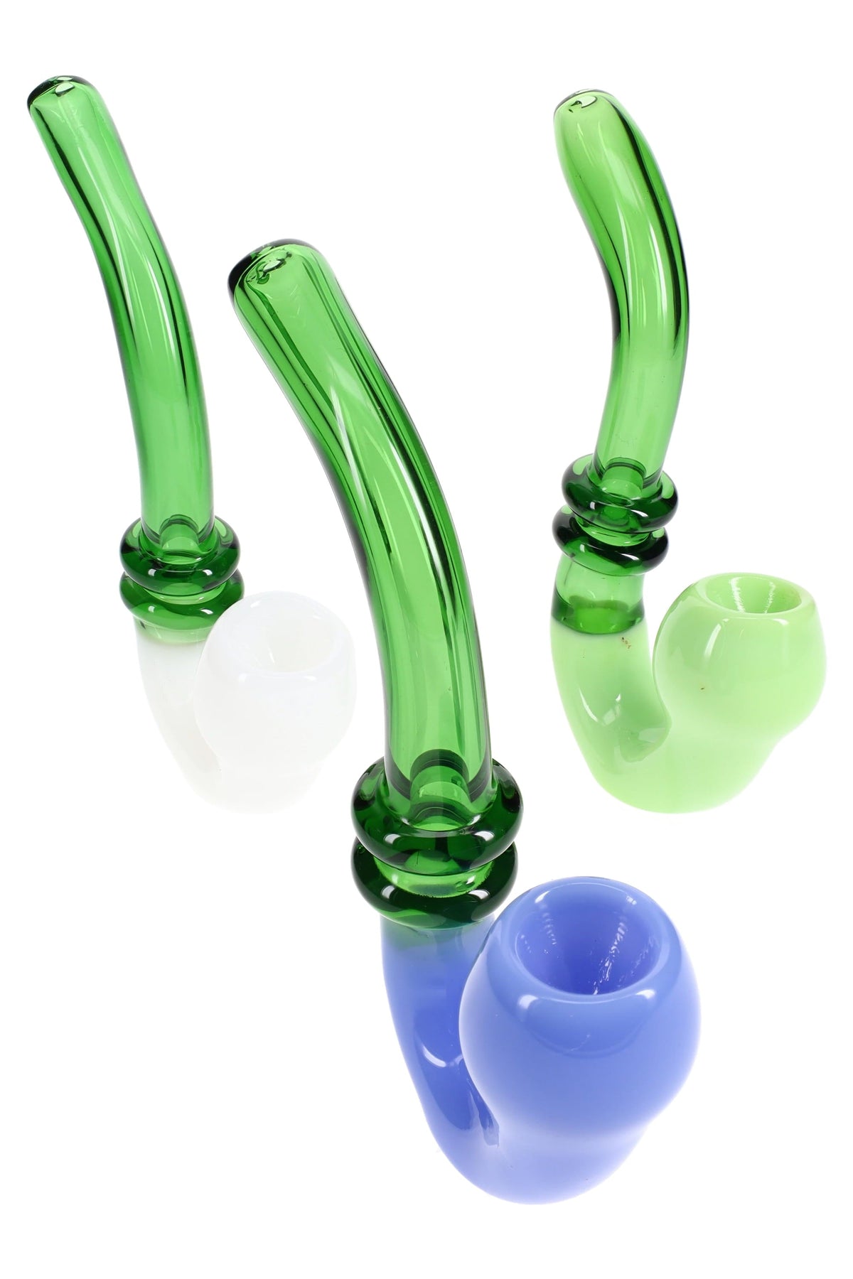 Colored Glass Standing Sherlock Pipe “Ringmaster” – 6″ – Assorted Colo ...