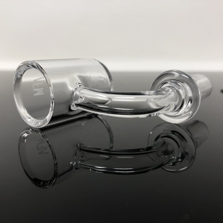 AFM Quartz Banger with Beveled Edge, 3mm Thickness and 25mm Size, Side View on Reflective Surface