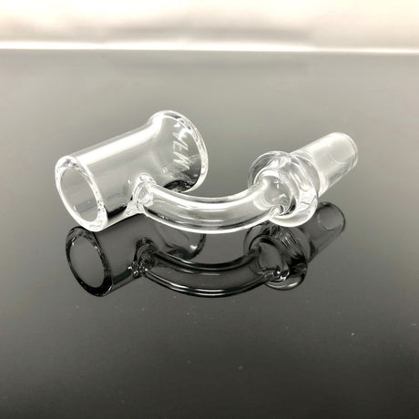 AFM Quartz Flat Top Bell Bottom Banger, 3mm Thick, 20mm Wide for Dab Rigs - Side View