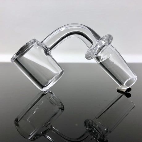AFM Flat Top Beveled Edge Quartz Banger, 3mm Thick, 20mm Wide for Bongs, Side View