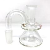 AFM Glass - Lucky Goat Dry Ash-catcher 3" side view with clear borosilicate glass for bongs