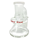 AFM Glass Lucky Goat Dry Ash-catcher 3" with 90 Degree Joint for Bongs, Front View
