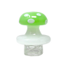 AFM Glass - Green Turbo Spinner Mushroom Cap with 2 Pearls for Dab Rigs - Front View