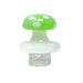 AFM Glass - Green Turbo Spinner Mushroom Cap with 2 Pearls for Dab Rigs - Front View