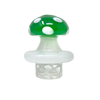 AFM Glass - Turbo Spinner Mushroom Cap with 2 Pearls, Front View - Fun Novelty Dab Rig Accessory