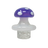 AFM Glass - Purple Turbo Spinner Mushroom Cap with 2 Quartz Pearls on White Background