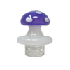 AFM Glass - Purple Turbo Spinner Mushroom Cap with 2 Quartz Pearls on White Background