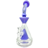 AFM Pyramid Platform Rig in Purple - 9" Tall with Slitted Pyramid Percolator and 90 Degree Joint