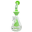 AFM - Pyramid Platform Rig in Slyme Green, 9" with Slitted Pyramid Percolator, 90 Degree Joint - Front View