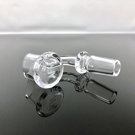 AFM Slant Top Banger 3mm X 20mm Quartz for Dab Rigs - Clear Glass on Reflective Surface
