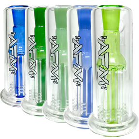 AFM - Tall Boy 6 Arm Ash-catcher 5" in various colors, front view, perfect for bong filtration