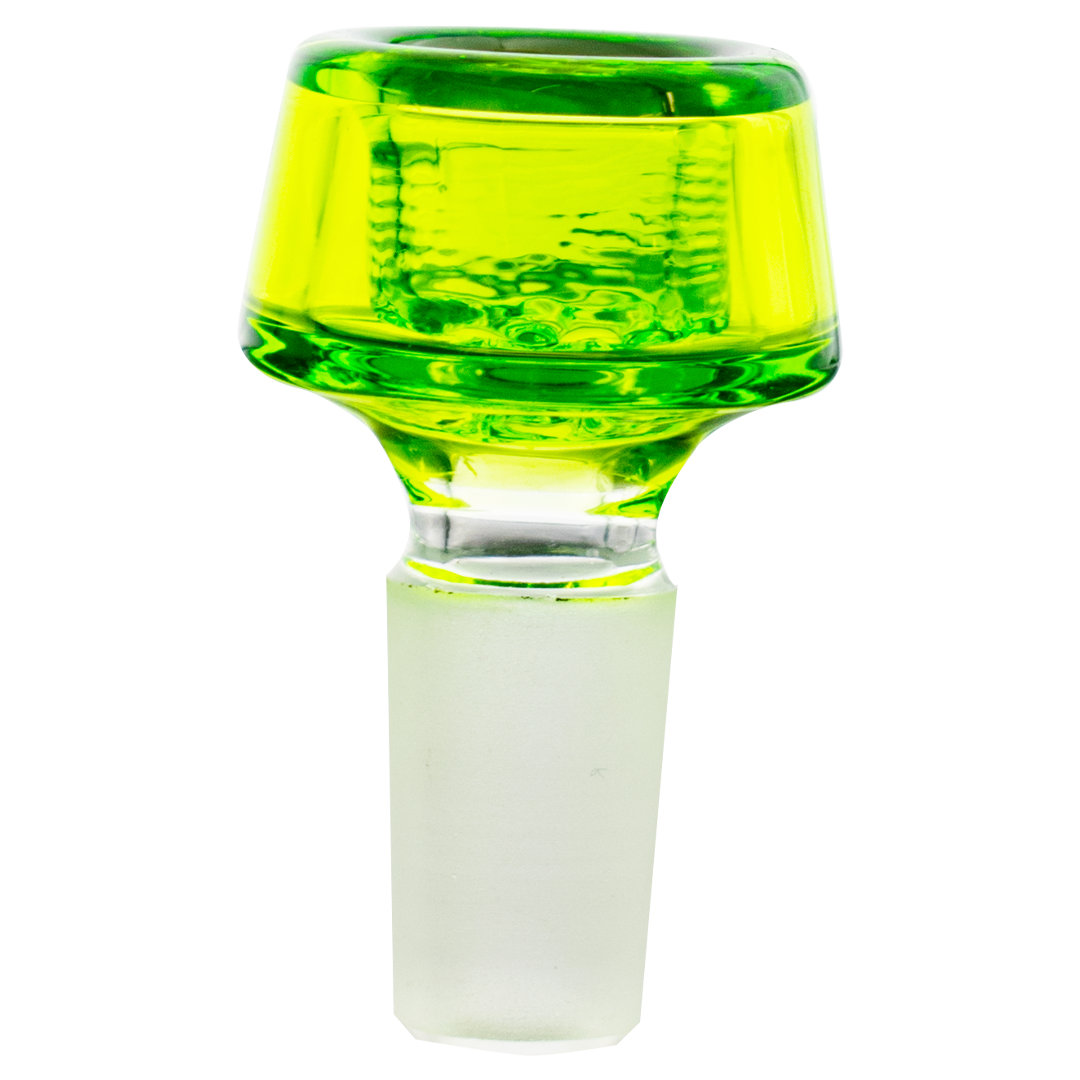AFM The Ultimate Bowl in Lime - 14mm Borosilicate Glass Bong Bowl Front View