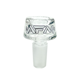 AFM Clear Single Hole 14mm Bowl Piece - Front View on Seamless White Background