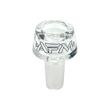 AFM Clear Glass 14mm Single Hole Bowl Piece - Front View on White Background