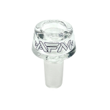 AFM Clear Glass 14mm Single Hole Bowl Piece - Front View on White Background