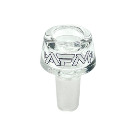 AFM Clear Glass 14mm Single Hole Bowl Piece - Front View on White Background