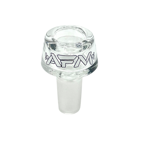 AFM Clear Glass 14mm Single Hole Bowl Piece - Front View on White Background