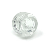 AFM Clear Single Hole 14mm Bowl Piece - Angled Side View on White Background