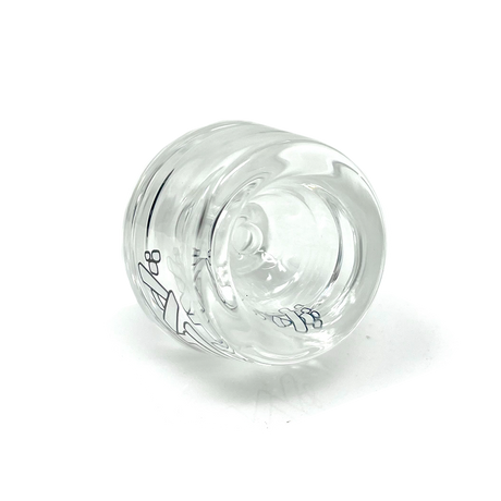 AFM Clear Single Hole 14mm Bowl Piece - Angled Side View on White Background