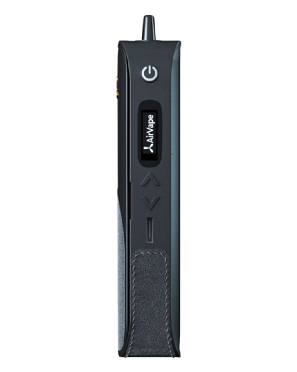 AirVape Legacy Portable Vaporizer in Black, Front View on Seamless White Background