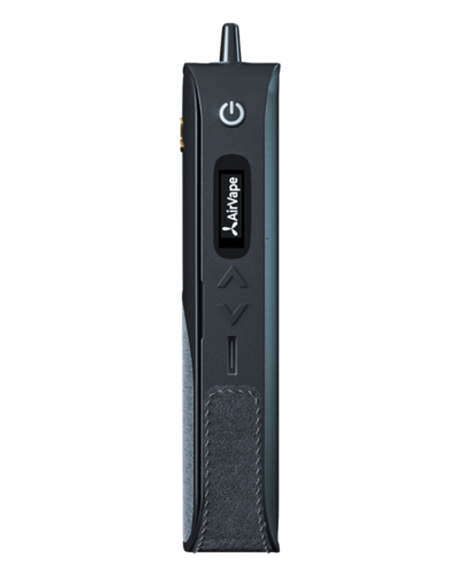 AirVape Legacy Portable Vaporizer in Black, Front View on Seamless White Background
