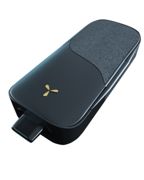 AirVape Legacy Portable Vaporizer in Black with Ceramic Mouthpiece - Angled View