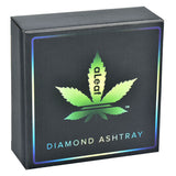 aLeaf Diamond Ashtray packaging box with vibrant leaf design, compact home decor item