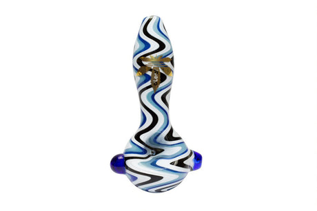 aLeaf WIG WAG Hand Pipe in Mixed Colors, Compact Borosilicate Glass Spoon Pipe for Dry Herbs, Front View